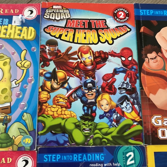 Easy to read books level 2 - Cars, SpongeBob, spiderman, wreck it Ralph, sharks - Picture 6 of 7